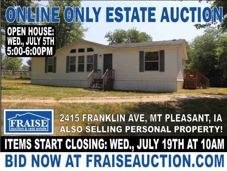 Past Auctions Fraise Auction & Real Estate