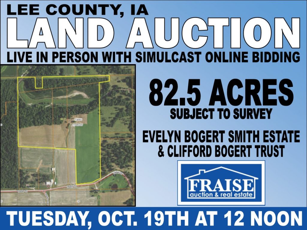 LEE COUNTY, IA LAND AUCTION – Fraise Auction & Real Estate