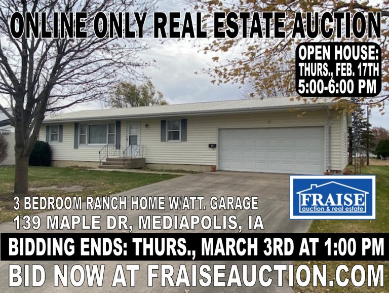 Past Auctions Fraise Auction & Real Estate