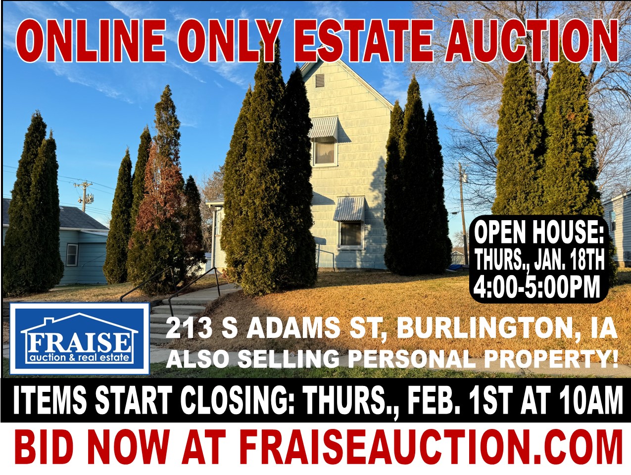 Past Auctions Fraise Auction & Real Estate